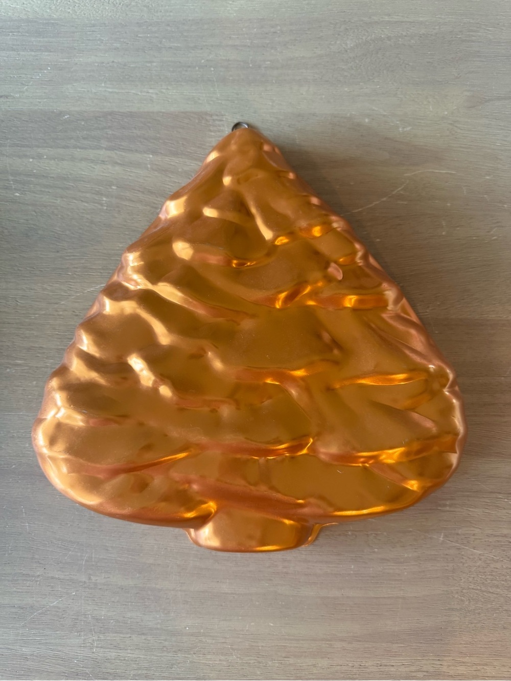 Vintage Copper Large Christmas Tree Jello or cake mold or wall decor 11"